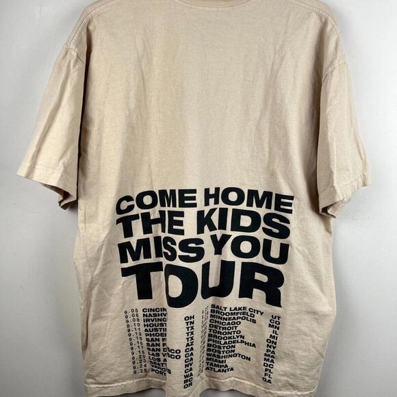 Jack Harlow Come Home The Kids Miss You Tour T Shirt Size Large 2022 Cream Color - Picture 3 of 5